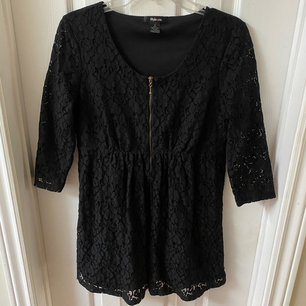 Style & Co Black Lace Dress